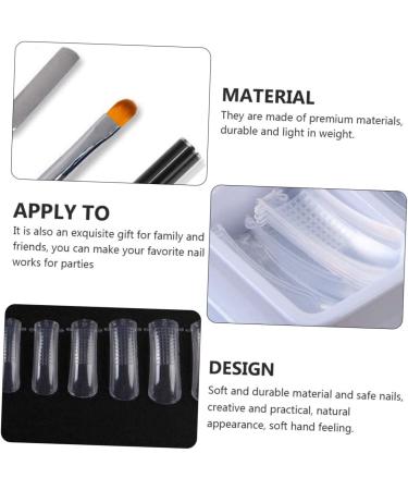 Housoutil 1 Set Nail Extension Manicure Gel Nail Molds Diy Nail Tips Quick Building Nail Tool Nail Builder False Nail Molds Nail Art Tools Nail Set French Plastic White - Buy Online on GoSupps.com