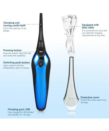 Electric Eyelash Curler USB Eyelash Curler Heat-up Curler Eyelash Curling Tool Long Lasting Eyelash Curler Heated Lash Curler Lash Curl Wand Heated Eyelash Curler Eyelash Tool Abs - Buy Online on GoSupps.com