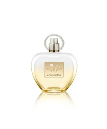 Banderas Perfumes - Her golden secret - Eau de toilette Spray for Women - Long Lasting - Fruity Floral and Vanilla Notes - 2.7 Fl Oz brown 1 Fl Oz (Pack of 1)
