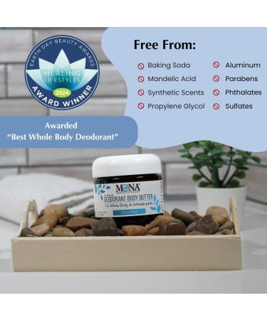 MONA UNSCENTED All Natural Deodorant for Whole Body & Intimate Parts | Hypoallergenic & Safe for Women & Men with Sensitive skin | No Aluminum Baking Soda or Synthetic Fragrance | Unscented 2.0 Oz Unscented 2 Ounce (Pack of 1) - Buy Online on GoSupps.com