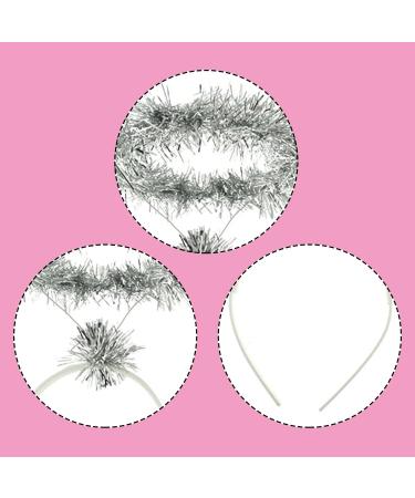 RmKbe 2 Pieces Silver Tinsel Halo Headband Angel Halo Headbands Christmas Headbands Christmas Party Fancy Dress Accessory for Children Adults - Buy Online on GoSupps.com