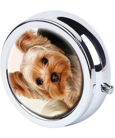 Travel Pill Case - Cute Puppy 3 Compartment Pill Box | Decorative Vitamin Organizer & Unique Gift - Buy Online on GoSupps.com