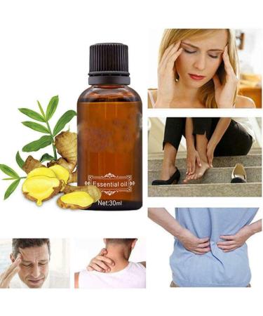 Buy Ginger Massage Essential Oil | 100% Pure Natural Body Firming & Lymphatic Drainage Spa Oil - 30ml - Buy Online on GoSupps.com