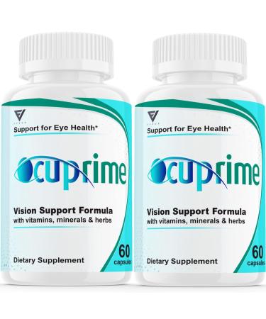 (2 Pack) Ocuprime for Eyes Vision Formula - Occuprime Eye Vitamins Supplements Pills Reviews, Ocu Now Leading Eyesight Health Premium Ingredients (120 Capsules)