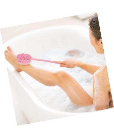 Mikinona 1 Set Bath Body Scrubbers Massager Massage Handle Accessories Yellow Home Tool with Silicone and Scrubber for Brushes Shampoo Hair Scalp Adult Shower Head Back Brushing Long Dry - Buy Online on GoSupps.com