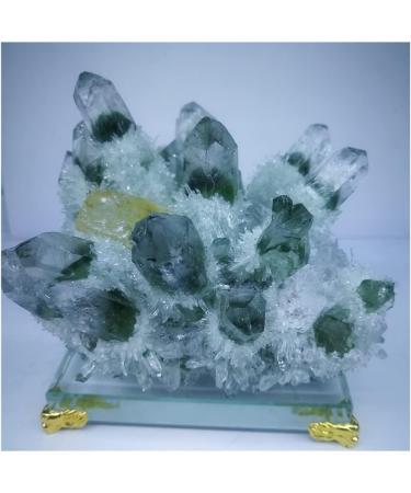 Natural Green Ghost Phantom Quartz Crystal Cluster Rock Stones and Crystals Specimen Home Deco Beautiful ZJGIDTEM - Buy Online on GoSupps.com