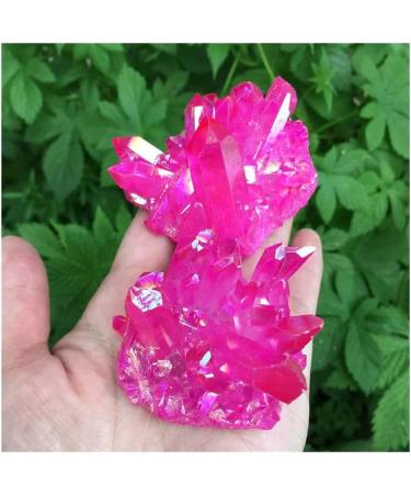 Stone Crafts Natural Crystal Red Angel Aura Quartz Cluster specimens Titanium Coating Quartz Cluster Home Goods (Size : 70g) - Buy Online on GoSupps.com