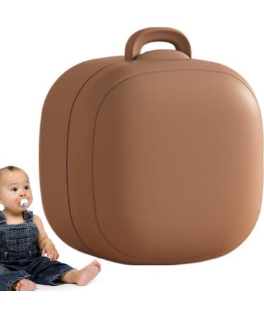 Buy Silicone Pacifier Case - Portable Dustproof Protective Cover for Travel - Brown - Buy Online on GoSupps.com
