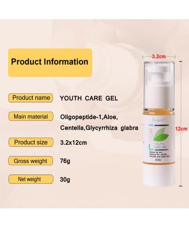 Buy HGH Youth Care Gel & Visualsource Anti-Aging Serum - Natural Aloe Oligopeptide for Youthful Skin Fine Lines & Wrinkles Removal - Buy Online on GoSupps.com