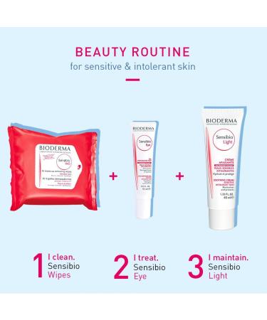 Bioderma Sensibio H2O Makeup Remover Wipes for Sensitive Skin 25 Count (Pack of 2) - Buy Online on GoSupps.com