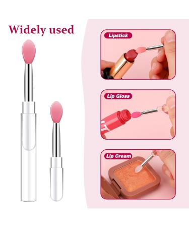 10 Pcs Silicone Lip Brushes - Lipstick Applicator with Caps for Makeup & Beauty | Ideal for Lip Masks & Eyeshadow - Buy Online on GoSupps.com