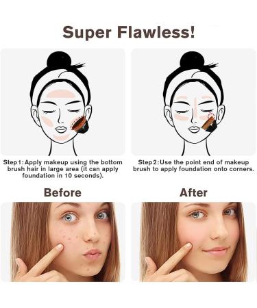 Foundation Makeup Brush Foundation Brush for Liquid Makeup Kabuki Face Brush Multifunctional for Flawless Powder Blending Liquid or Cream Cosmetics (Black) - Buy Online on GoSupps.com