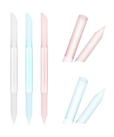 Shop WLLHYF 3-Piece Glass Cuticle Pusher Set - Dual-Ended Manicure Tools for Nail Care (Blue Pink Transparent) | International Shipping Available - Buy Online on GoSupps.com