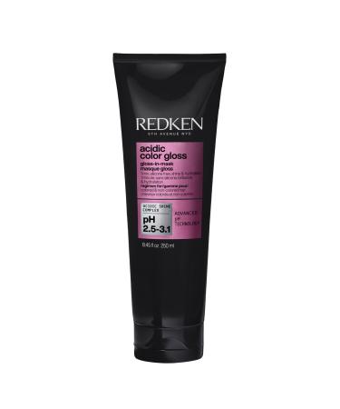 REDKEN - Masque Gloss Brillance Miroir - Cheveux Color s & Non-Color s - Prolonge & Sublime la Couleur - Formule au pH Acide - Acidic Color Gloss - 250ml Redken Acidic Color Gloss Masque Gloss 250ml