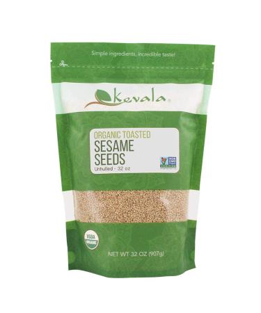 Kevala Organic Toasted Sesame Seeds, 2 Pound, Unhulled Sesame 2 Pound (Pack of 1)