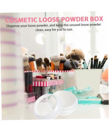 PLAFOPE Box Powder Box Empty Powder Make up Powder Puff Fluffy Puff Case Powder Compact Jar Plastic Pp White - Buy Online on GoSupps.com