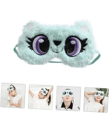 Homoyoyo Cache- il De Sommeil Peluche Portable Masque Pour Dormir Avec Grands Yeux Amusants Protection Pour Yeux Vert - Buy Online on GoSupps.com