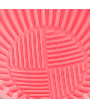 FOMIYES Silicone Makeup Brush Cleaner Cup - Portable Scrubber Bowl & Beauty Sponge Cleaning Tool in Pink - Buy Online on GoSupps.com