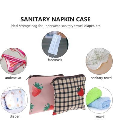 Lurrose Women's Multi-Functional Storage Bags - 4 Piece Lipstick and Bandage Pocket Set for First Period Essentials - Durable Polyester Napkin Holders - Buy Online on GoSupps.com