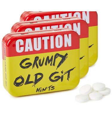 CAUTION 'Grumpy Old Git' Sugar Free Mints in Colourful Embossed Carry Tin - 30g (1)
