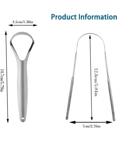 4-Piece Stainless Steel Tongue Cleaner Set | Combat Bad Breath & Freshen Breath Fast | Eco-Friendly & Easy to Clean - Buy Online on GoSupps.com