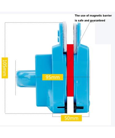 Outside Magnetic Window Cleaner Window Cleaner Wipers Home Double Side Window Cleaner 4-30Mm Adjustable Force Ultra-Strong Both Side Glass Surface Cleaning Brush Wiper Tools with Ergonomic Handle D - Buy Online on GoSupps.com