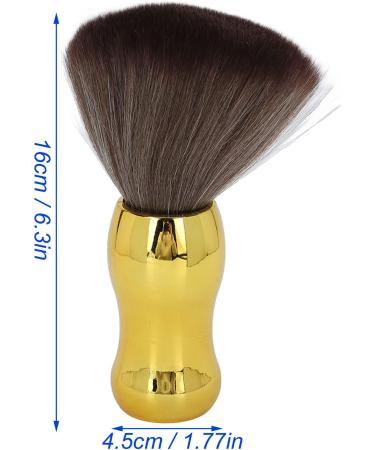 Haircutting Neck Duster Brush Salon Home Barbershop Hair Sweeping Brush Soft Nylon Professional Barber Handle Tool for Women Men Face Neck Gold - Buy Online on GoSupps.com