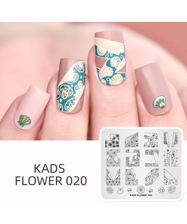 Alexnailart Nail Art Stamping Plate Flowers Geometric Template Image Plate Nail Art Tools (FL020) - Buy Online on GoSupps.com