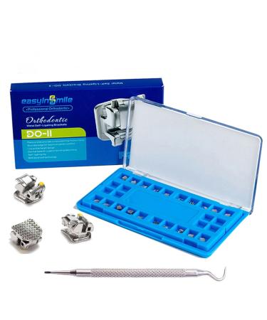 Dental Orthodontic Self-Ligating Metal Bracket Passive Dental Metal Braces with Open Tools Slot (ROTH 022 345 with HOOKS)