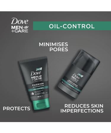 DOVE MEN + CARE Moisturiser Oil Control - Facial Cleanser Oil Control Protects Reduces Skin Shine & Minimises Pores 100 ml & Face Cream - Protects Reduces Skin Shine & Minimises Pores 50 ml - Buy Online on GoSupps.com