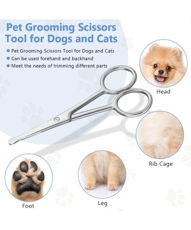 Buy Adiwo 10.5 cm Stainless Steel Dog Hair Scissors | Rounded Fur Scissors for Perfect Coat Care | International Shipping - Buy Online on GoSupps.com