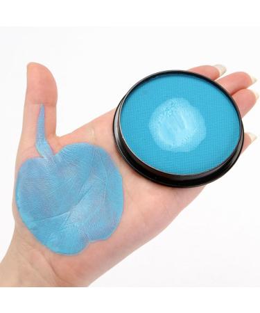 Karlor facial color 30g aqua make-up make-up facepainting body paint water base professionally make-up paint for adult children makeup halloween carnival carnival cosplay (light blue) 21# light blue