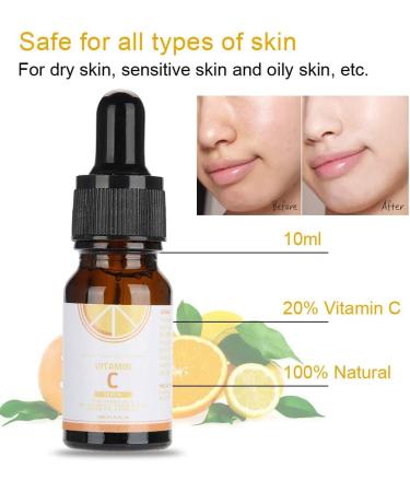 Natudeco 10ml Vitamin C Serum Natural Face Serum Skin Brightening Serum for Wrinkles Firming Smooth Uneven Dark Spot Brightening Skin Care Product - Buy Online on GoSupps.com