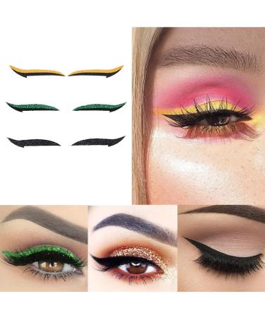 Glitter Eyeliner Stickers Instant Eyeliner Stickers Self-adhesive Eye Line Strip Sticker Eye Makeup Tool Waterproof Eyeliner Stickers style 2 - Buy Online on GoSupps.com