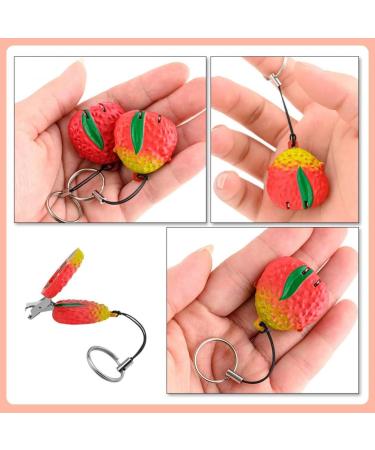 minkissy Nail Clippers Cute Fruit Litchi Fingernail Stainless Steel Toenail Clipper Cutter with King Ring Toenail Clipper Nail Manicure Trimming Tool for Men Women - Buy Online on GoSupps.com