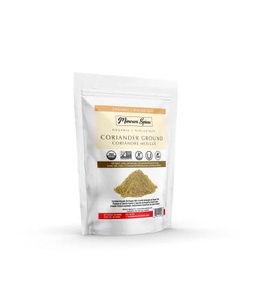 Minerva Spices Organic Coriander Ground 4 Oz 120 Grams Premium Quality 100% Pure Non-GMO Vegan Gluten-Free and Kosher Certified
