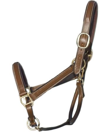 MiraQuine Leather Halter - WB/Full Size in Light Brown | Premium Quality Equestrian Gear - Buy Online on GoSupps.com