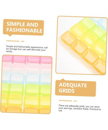 Amosfun 1 Set Nail Art Storage Box Nail Organizers and Storage Makeup Drawer Ornament Storage Bin Ornament Container Nail Acrylic Powder Nail Jewelry Diamond Box Accessories Abs 21x17.6x2cm Colorful - Buy Online on GoSupps.com
