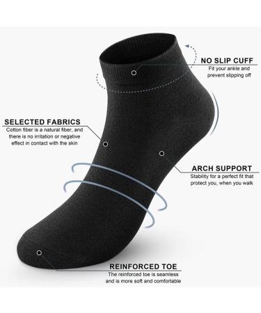 CHARMKING 8 Pairs Women's Non Slip Ankle Socks - Cotton No Show Low Cut Casual Socks (Black/White/Grey) - Buy Online on GoSupps.com