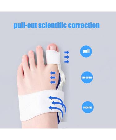 ALINZO Bunion Corrector for Women & Men - Adjustable Orthopedic Toe Straightener Splint with Silicone Inner Pad for Bunion Relief - 1PC (White) - Buy Online on GoSupps.com