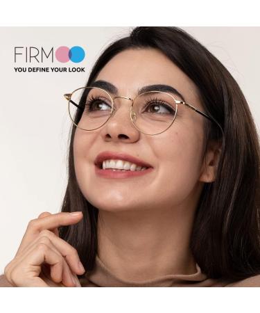 Buy Firmoo Anti Blue Light Filter Glasses for Men & Women - Round Metal Design Eye Protection for Screens - Buy Online on GoSupps.com