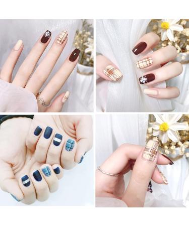 Nail Stamp Plate Kit - Trendy Houndstooth & Vintage Plaid Checkerboard Nail Art Stencils for DIY Designs | International Shipping - Buy Online on GoSupps.com
