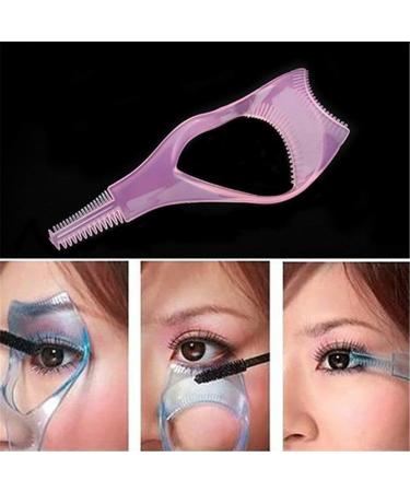 Ogquaton 3in1 Mascara Shield Guard Eyelash Brush Curler Guide Applicator Comb Makeup Tool Random Color Stylish and Popular - Buy Online on GoSupps.com