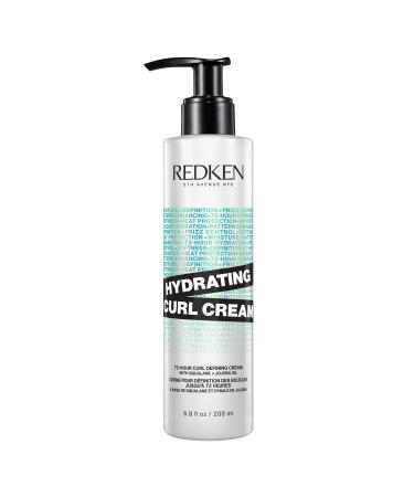 REDKEN Hydrating Curl Cream | 72-Hour Curl Definition | Heat Protection up to 450°F | Formulated with Squalane & Jojoba Oil | For Curly and Coily Hair | Silicone-Free | Paraben-Free