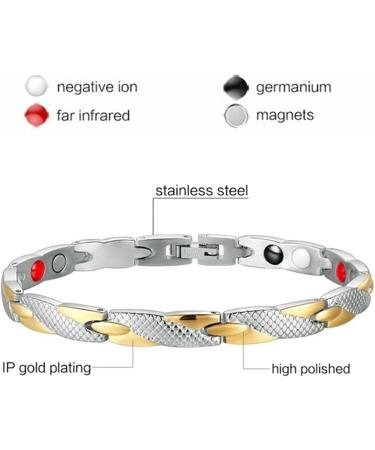 WDYY Elegant Magnetic Therapy Bracelet for Weight Loss & Anti-Fatigue - Slimming Magnetic Bracelet for Men & Women (Golden) - Buy Online on GoSupps.com