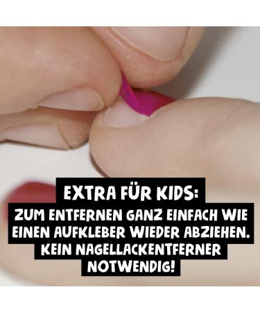 Minico Premium Kinder Nailack 2 Set - Glitzer & Pink Dermatologically Tested Vegan Sustainable Water-Based Peel-Off Nail Polish for Kids - 2 Pack - Buy Online on GoSupps.com