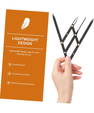 NOLITOY 1pc Second Generation Scale Eyebrow Measuring Eyebrow Positioning Tool Stainless Steel Mold 25x5x0.6cm Black - Buy Online on GoSupps.com