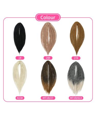 20 Inch Synthetic Dreadlocks - 10 Strands Pack Double Ended Extensions | Soft Light Brown 27# Crocheted Braided Hair for Reggae Hip-Hop & Hippie Style - Buy Online on GoSupps.com