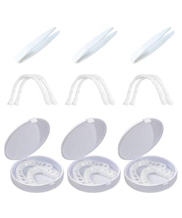 2 pairs of temporary dentures cover prostheses fake teeth at the top and bottom teeth to put on imperfect teeth for men women
