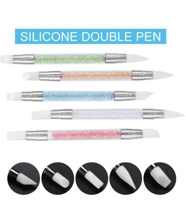 Changor Silicone Nail Art Sculpture Pen Set - 5pcs Gel Carve Brushes & Magic Mirror Manicure Tools for Professional Nail Designs - Buy Online on GoSupps.com